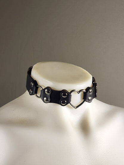 Black Collar w/ Heart O Ring